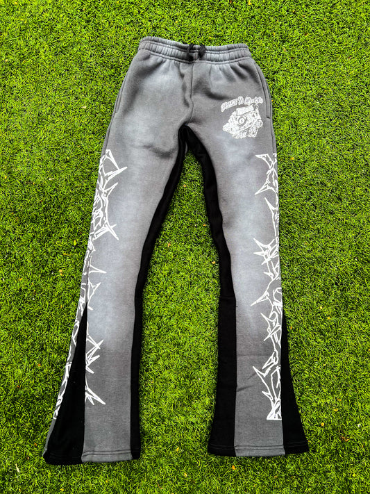 Gray & White Sweatpants