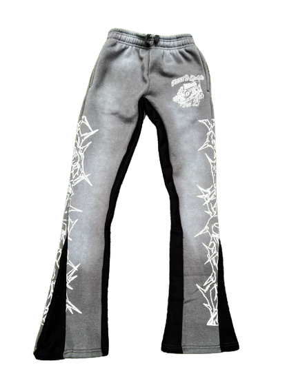 Gray & White Sweatpants