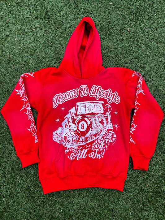 Red & White Hoodie